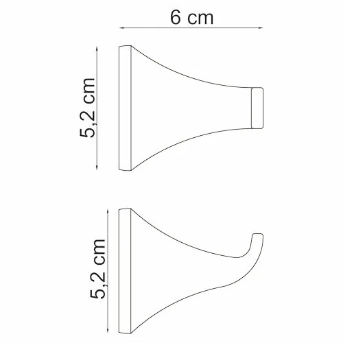Крючок для ванной WasserKRAFT Wern хром K-2523 (детальная фотография), современные, hi-tech