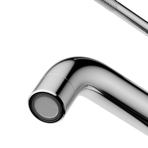 Смеситель для раковины Cezares Relax хром RELAX-LS1-01-W0 (детальная фотография), из нержавеющей стали, округлая форма