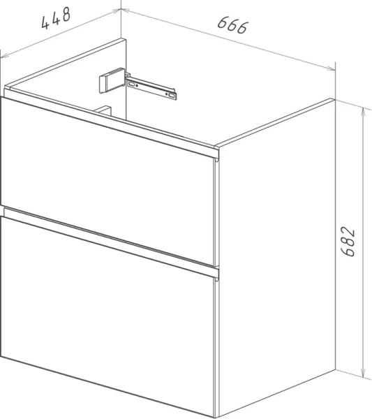 Тумба под раковину подвесная Lemark Veon 70 см белый глянец LM01V70T (детальная фотография), 70 см