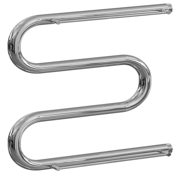 Полотенцесушитель водяной Ника Simple 50x90 см хром М 50/90 с полкой (детальная фотография)