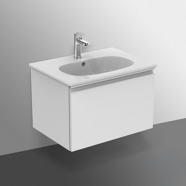 Тумба с раковиной подвесная Ideal Standard Tesi T0046 60 см с 1-м ящиком (детальная фотография), подвесная, пристенная