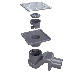 Душевой трап RGW SDR 10 см с решеткой хром