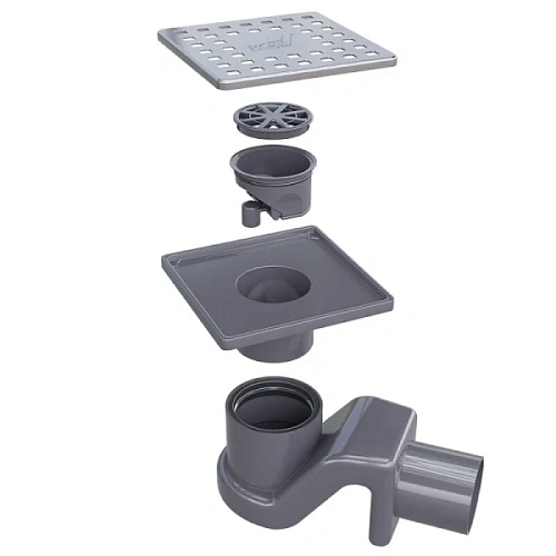 Душевой трап RGW SDR 10 см с решеткой хром - фото 1