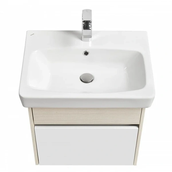 Тумба с раковиной подвесная Акватон Верди 1A206701VDAV0 60 см с двумя выдвижными ящиками (детальная фотография), подвесная, пристенная