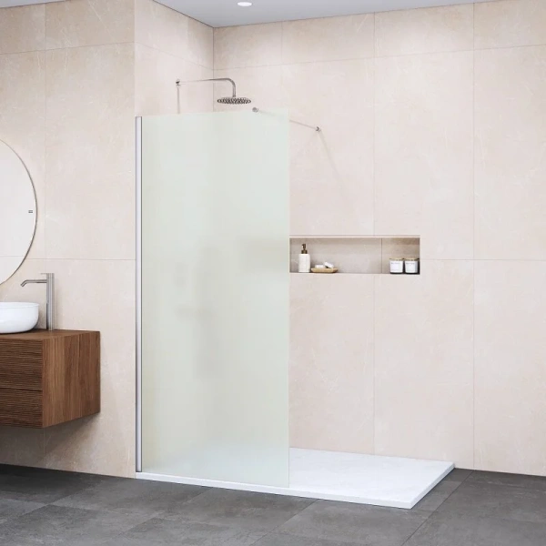 Душевая перегородка RGW Walk In 90 см стекло матовое 35100209-21 (детальная фотография)