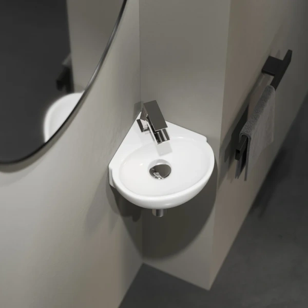 Раковина BERGES Small 30 см угловая 182011 (детальная фотография), современные, hi-tech