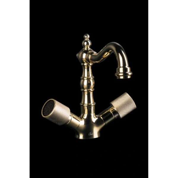 Смеситель для раковины Boheme Royal Cristal золото/черный 292-Royal/CRST black (детальная фотография)