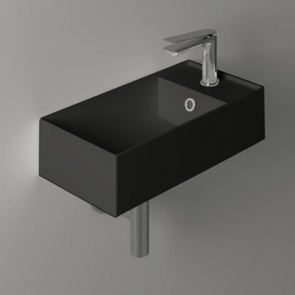 Раковина Simas Agile 50 см подвесная, черный матовый AG50 nero matt*1 (детальная фотография), современные, hi-tech