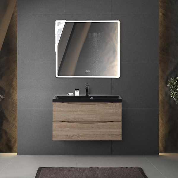 Тумба под раковину подвесная BelBagno Marino 80 см Rovere Bianco MARINO-800-2C-SO-WO-P (детальная фотография), в наличии