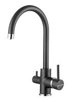 Смеситель для кухни Paulmark Essen черный металлик