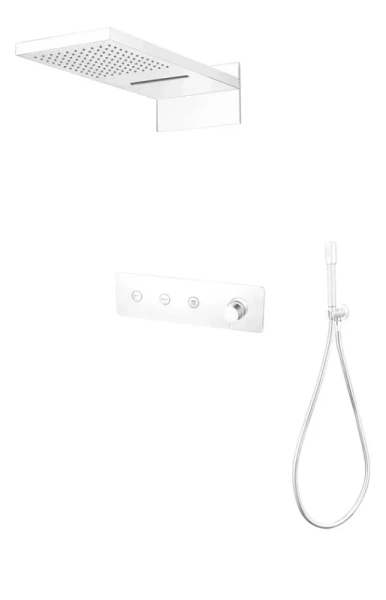 Душевой комплект Boheme Fusion белый 130-MW (детальная фотография)