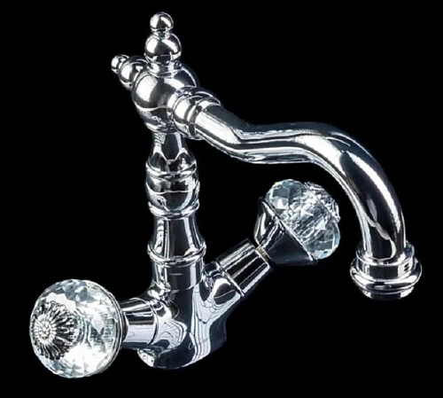 Смеситель для раковины Boheme Flora хром - фото 1