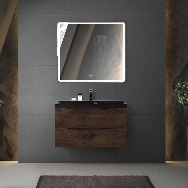 Тумба под раковину подвесная BelBagno Marino 80 см Rovere Moro MARINO-800-2C-SO-RW-P (детальная фотография), в наличии