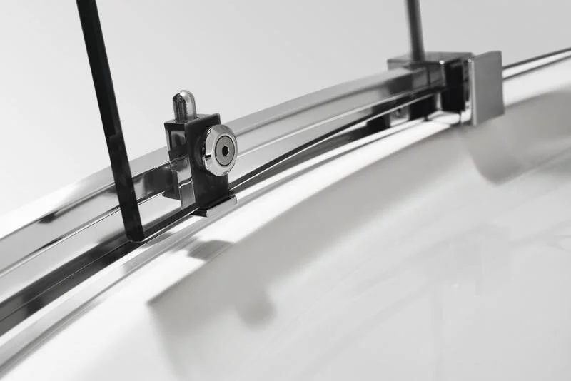 Душевой уголок Cezares Stylus 100x100 см профиль хром стекло прозрачное STYLUS-O-M-R-2-100-C-Cr (детальная фотография), хром