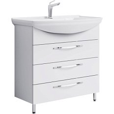 Тумба под раковину напольная Aqwella Аллегро 85 см белая