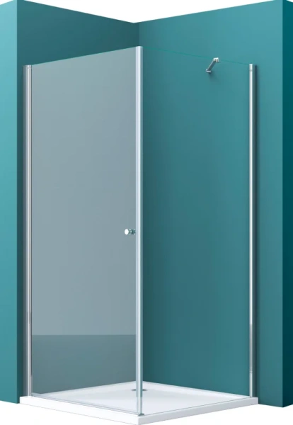 Душевая перегородка BelBagno Aek 100 см прозрачное стекло AEK-100-FIX-C-Cr (детальная фотография), современные, hi-tech