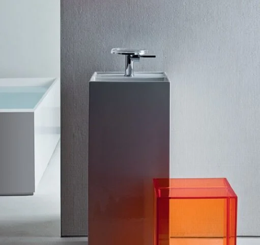 Смеситель для раковины Laufen Kartell стандартный 3.1133.1.004.113.1 (детальная фотография), однорычажные, двухрычажные