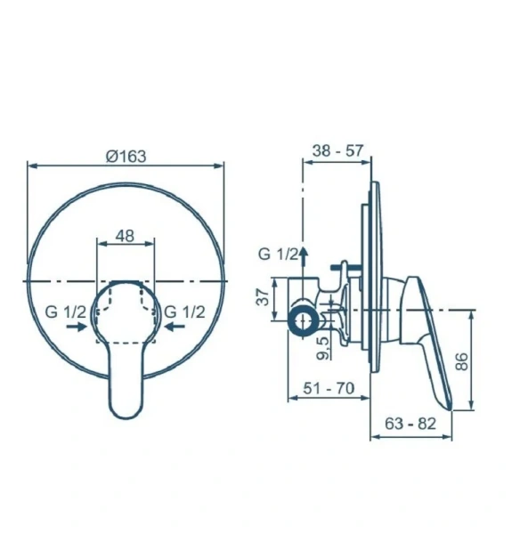 Гигиенический душ со смесителем Ideal Standard IDEALSPRAY хром BD125AA (детальная фотография), по запросу