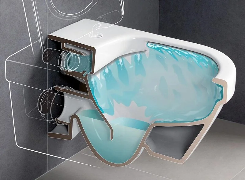 Унитаз подвесной Villeroy&Boch Architectura Plus 4687HR01 (детальная фотография), подвесные, встраиваемые