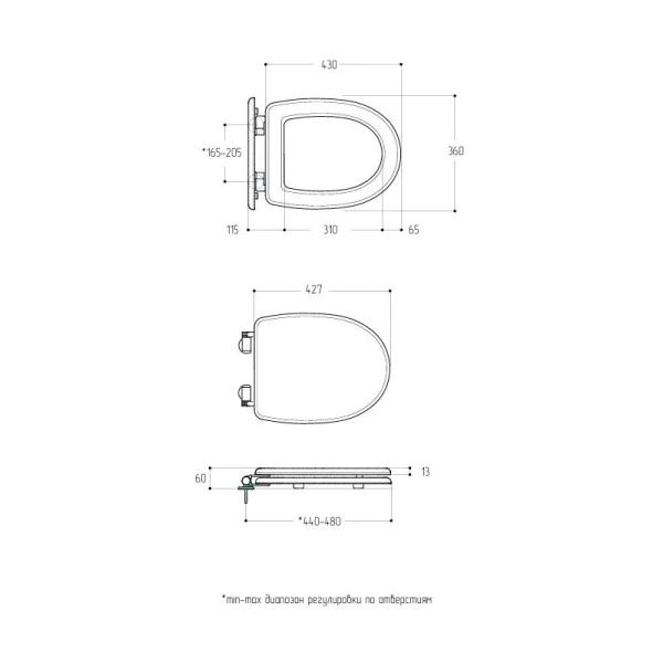 Крышка-сидение с микролифтом Migliore Gianetta 2095 из дерева (детальная фотография), с микролифтом