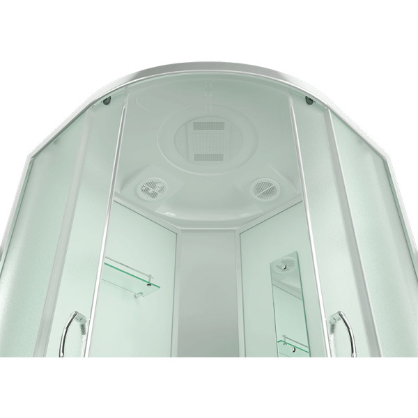 Душевая кабина Erlit Comfort ER3509TP-C 90х90 см с сиденьем (детальная фотография), стеклянные, матовые, тонированные