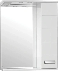 Зеркальный шкаф с подсветкой Style Line Ирис 65 см белый