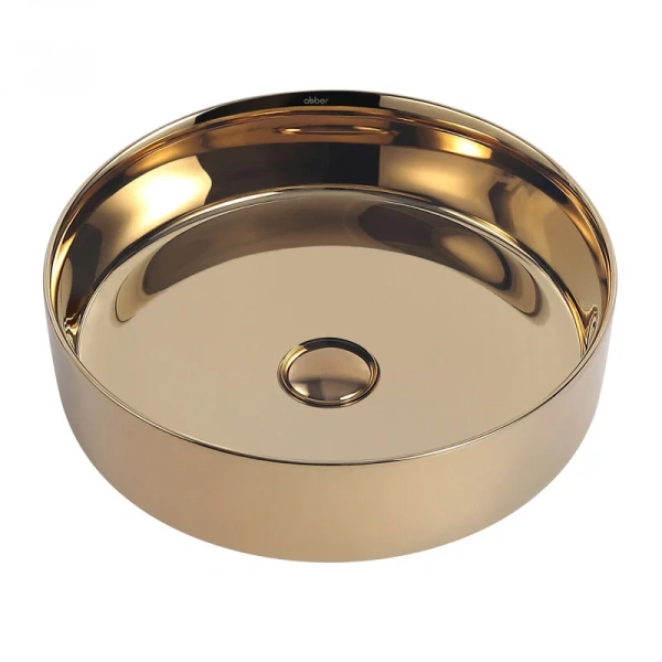 Раковина Abber Bequem 40 см золото AC2109GG (детальная фотография)