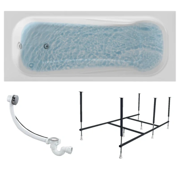 Ванна акриловая 1MarKa Classic 01кл1770Акс2+, 170 x 70 см, цвет белый (детальная фотография), 170х70