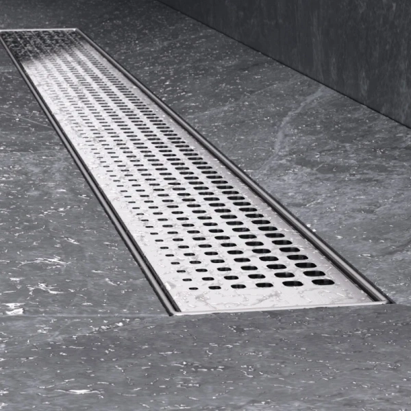 Душевой лоток Am.Pm MasterFlow 80 см хром матовый W01SC-P11-080-01SB (детальная фотография), с сухим затвором, с мокрым затвором