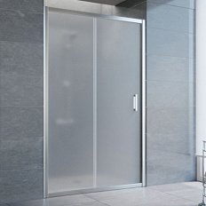 Душевая дверь профиль глянцевый хром стекло сатин Vegas-glass