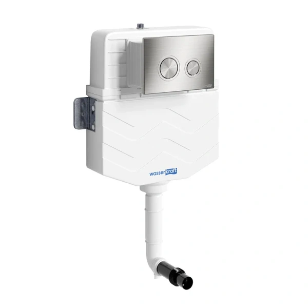 Бачок скрытого монтажа WasserKRAFT Aller с кнопкой смыва никель 10TLT.031.ME.BN01 (детальная фотография)