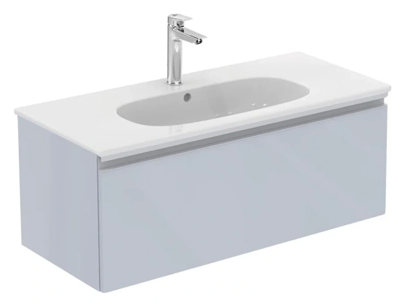 Тумба под раковину подвесная Ideal Standard Tesi 100 см светло-серая T0048PH (детальная фотография)