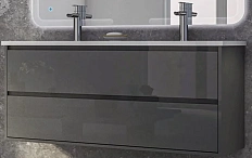 Тумба под раковину подвесная Cezares Glass 120 см Antracite