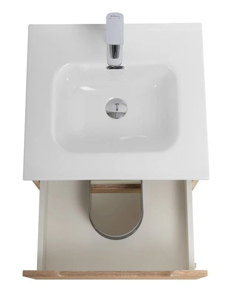 Тумба под раковину подвесная BelBagno Etna 50 см Rovere Bianco ETNA-500-2C-SO-WO (детальная фотография), 50 см