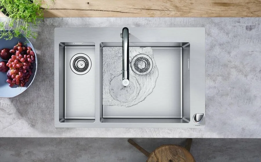 Смеситель для кухни Hansgrohe Metris Select M71 73804 на 2 отверстия (детальная фотография), нет в наличии