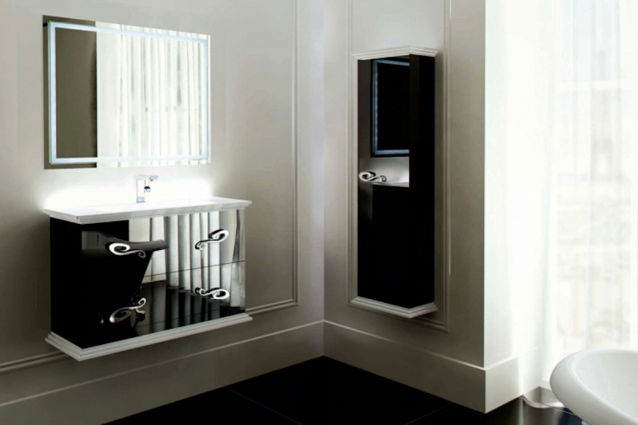 Тумба без раковины, черная 100см La Beaute BL2 (детальная фотография), по запросу