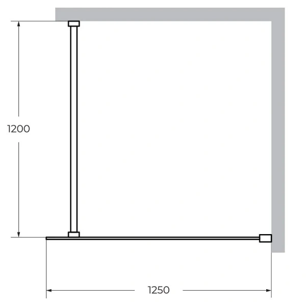 Душевая перегородка Cezares Liberta 125 см профиль хром LIBERTA-L-1-125-120-C-Cr (детальная фотография), современные, hi-tech