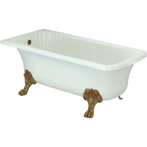 Ванна из искусственного камня Migliore Olivia Angolare 174х80 см фурнитура бронза 25443 (детальная фотография), искусственный камень