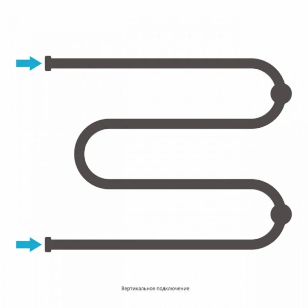 Полотенцесушитель водяной Сунержа М-образный 65х50 см черный матовый 31-4007-5065 (детальная фотография) index_1