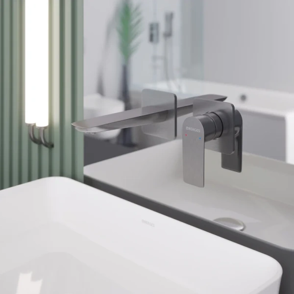 Смеситель для раковины Berges Ventas S оружейная сталь 076014 (детальная фотография), для раковины