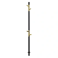 Полотенцесушитель электрический Vincea 137х13 матовый черный/золотой