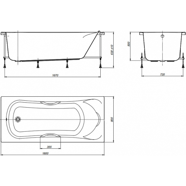 Схема (детальная фотография), без гидромассажа, с ручками, большие