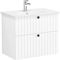 Тумба с раковиной подвесная VitrA Root Groove 80 см матовая белая