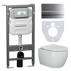 Унитаз с инсталляцией Ceramica Nova Play CN3001_1002 сиденье микролифт