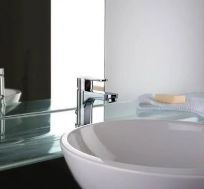 Смеситель для раковины Paffoni Blu без донного клапана BLU071CR (детальная фотография), хром