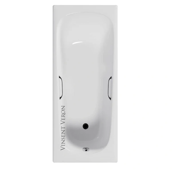 Чугунная ванна Vinsent Veron Concept VCO1507042H, 150 x 70 см, с отверстиями под ручки, цвет белый (детальная фотография)