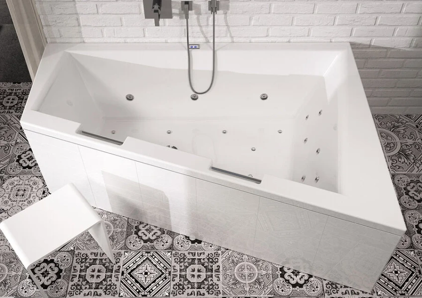 Ванна акриловая Riho Doppio 180х130 см правая B033001005 (детальная фотография), современныe, hi-tech