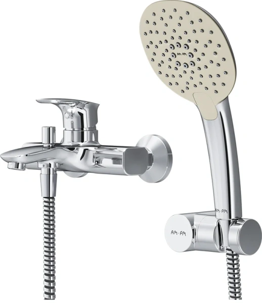 Смеситель для ванны AM.PM Spirit V2.1 с душевым набором F71A15000 (детальная фотография), хром