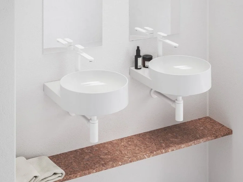 Смеситель для раковины Ravak Eleganta белый матовый X070385 (детальная фотография), современные, hi-tech