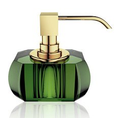 Дозатор для мыла Decor Walther Kristall зеленый/золото